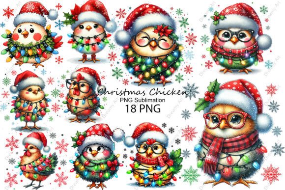 Christmas Chicken PNG: Festive Illustrations