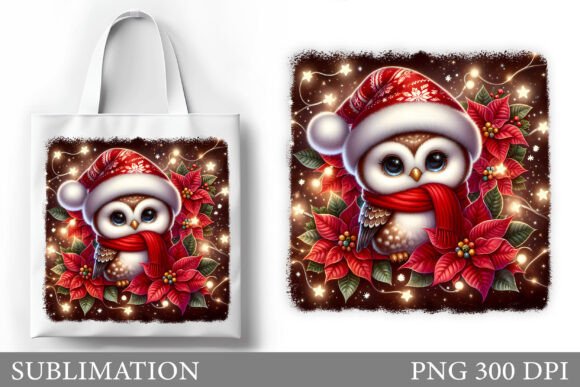 Christmas Owl Tote Bag Design: Illustrations Review