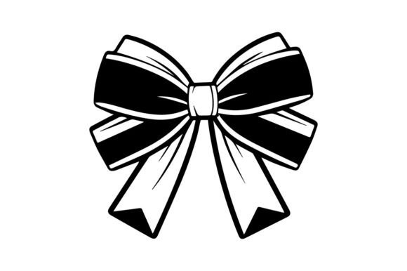 Christmas Ribon Vector Silhouette: Premium Illustrations