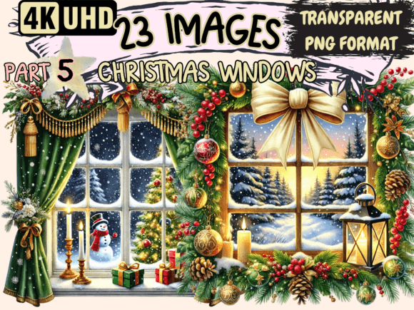 Christmas Windows Clipart P5: Illustrations Review