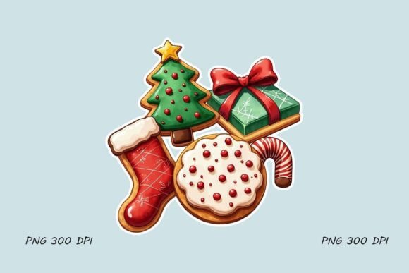 Festive Christmas Cookies Illustrations