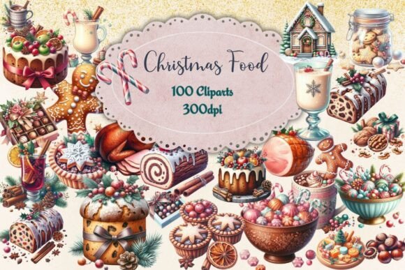 Festive Christmas Food Clipart Bundle: Illustrations Review