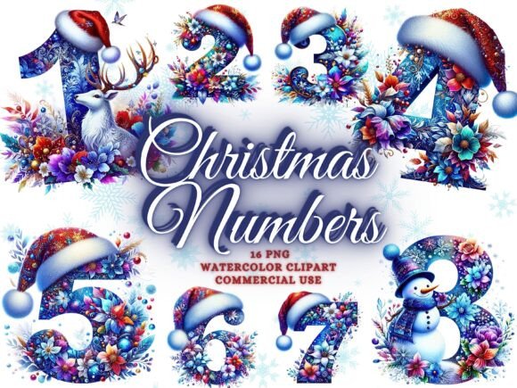 Festive Christmas Numbers: Crafting Illustrations