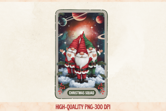 Funny Christmas Tarot Card Sublimation: Illustrations