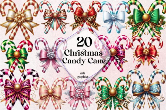 Glitter Christmas Bow Illustrations Review