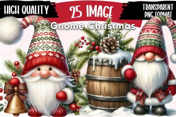 Gnome Christmas Gnome Cozy Gnome Illustrations Review