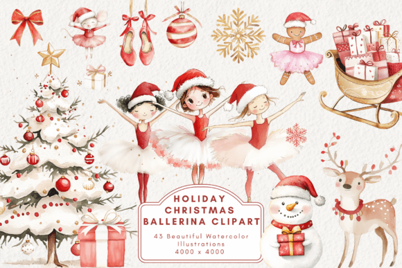 Holiday Christmas Ballerina Clipart: A Designer’s Review