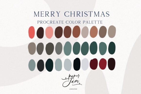 Merry Christmas Procreate Color Palette for Illustrations