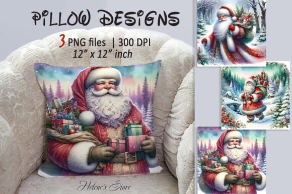 Retro Santa Illustrations for Festive Web Design