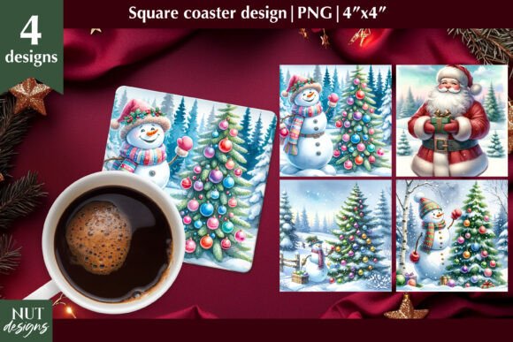 Review: Christmas Coaster with Snowman PNG Illustrations