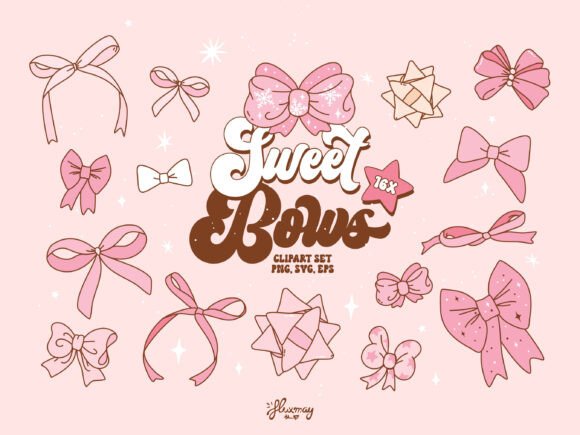 Review: Christmas Pink Coquette Bows Illustrations