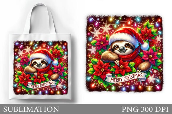 Review: Christmas Sloth Tote Bag Sublimation Design
