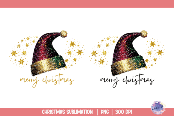Review: Merry Christmas Santa Hat Glitter PNG Illustrations