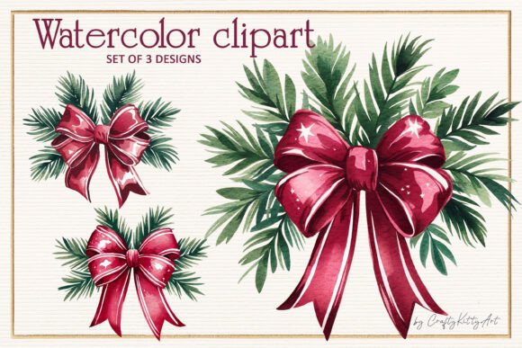 Review: Pink Bow Illustrations for Holiday Design