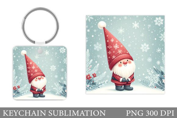 Reviewing Christmas Gnome Keychain Sublimation Illustrations