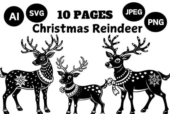 Reviewing Christmas Reindeer SVG Bundle Illustrations