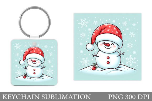 Snowman Keychain Christmas Illustrations Review
