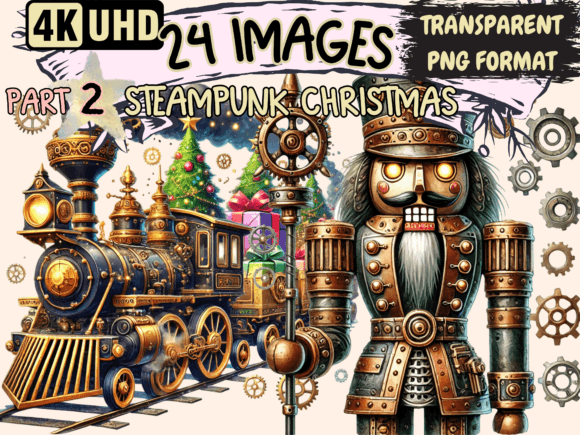 Steampunk Christmas Clipart P2: Illustrations Review