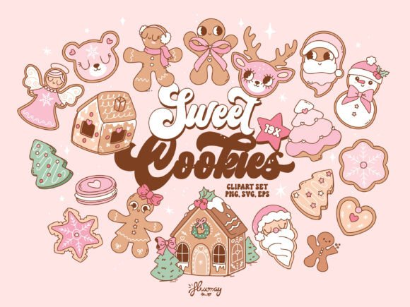 Sweet Gingerbread Christmas Bundle: Editorial Illustrations