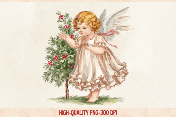 Vintage Christmas Angel Watercolor PNG: A Designer’s Review